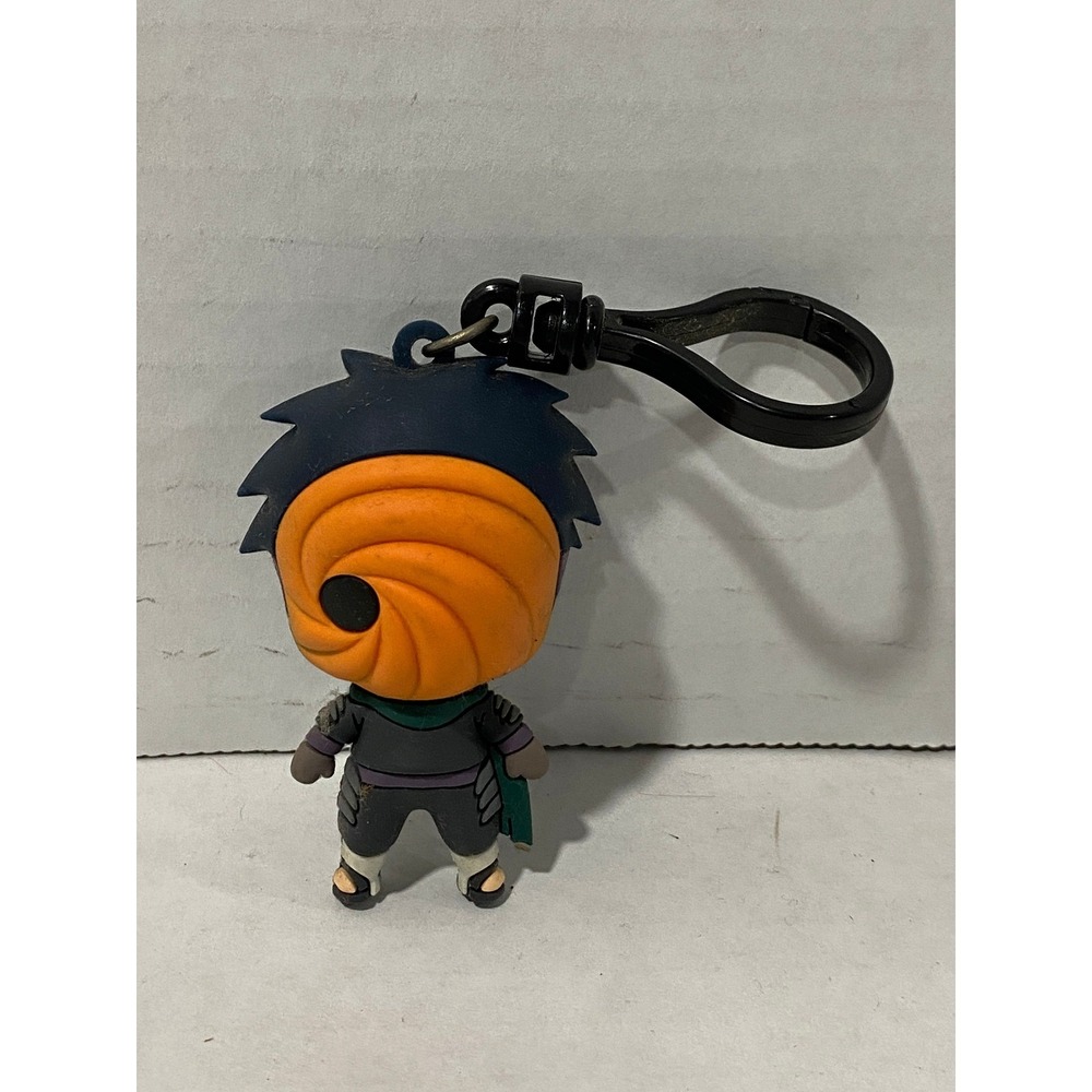 Naruto Shippuden Keychain Tobi Akatsuki Orange Mask 3D Foam Bag Clip M.I.I.